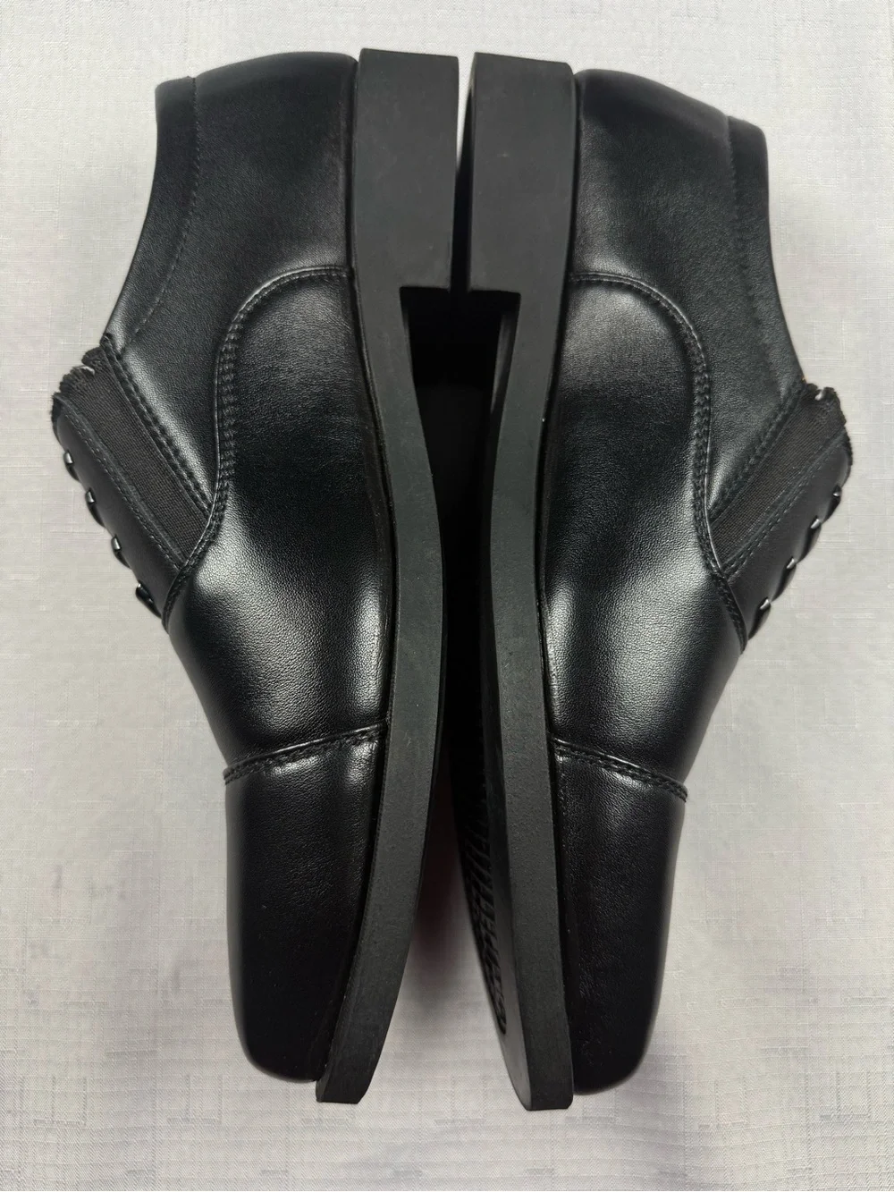 Classic Black Slip-On Derby Dress Shoes for Men
